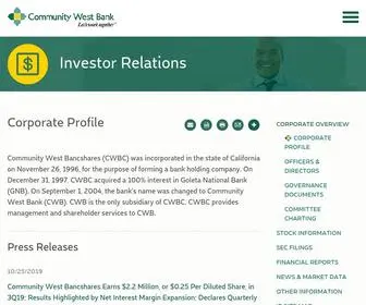 Communitywest.com(Corporate Profile) Screenshot