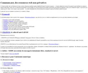 Communs.net(Des ressources web non privatives) Screenshot