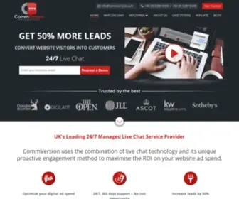 Commversion.com(Live Chat Service Providers) Screenshot