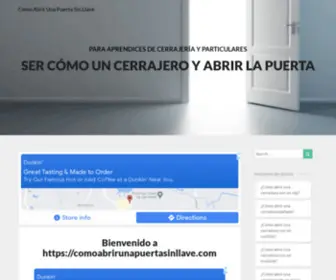 Comoabrirunapuertasinllave.com(Cómo Abrir una Puerta sin Llave) Screenshot