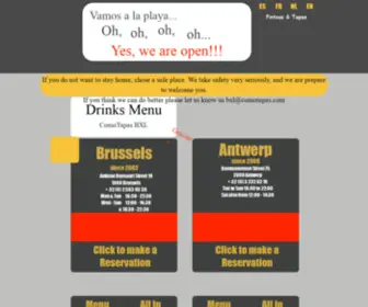 ComoComo.com(Comocomo Restaurants in Brussels & Antwerpen) Screenshot