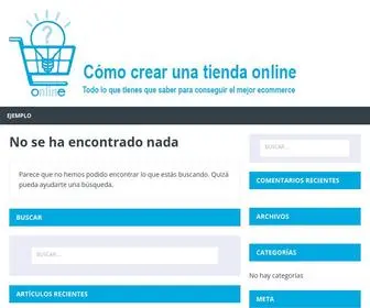 Comocrearunatiendaonline.com(Cómo crear una tienda online) Screenshot