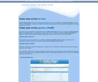 Comocrearunforo.com(Crea un foro gracias a) Screenshot