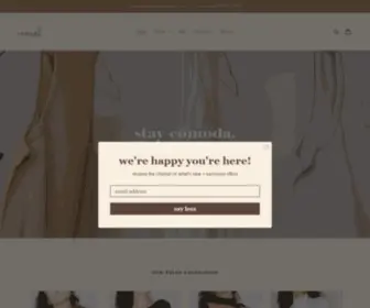 Comodaclothing.com(Cómoda) Screenshot