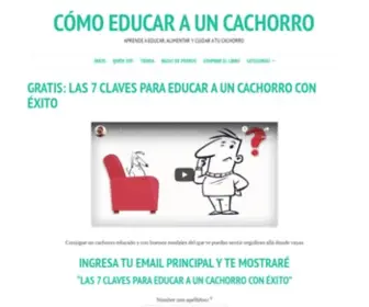 Comoeducarauncachorro.com(Las 7 Claves para Educar a un Cachorro con Éxito) Screenshot