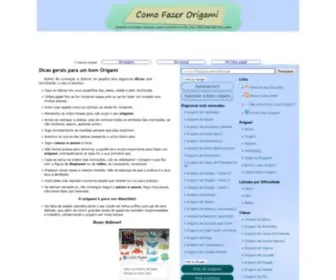 Comofazerorigami.com.br(Como Fazer Origami) Screenshot