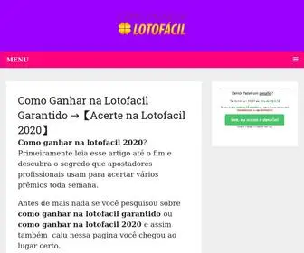 Comoganharnalotofacil.top(Como Ganhar na Lotofacil Garantido) Screenshot