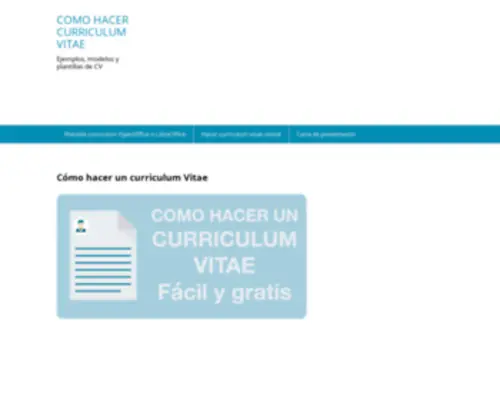 Comohacercurriculumvitae.com(▷) Screenshot