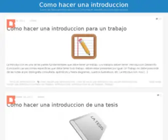 Comohacerunaintroduccion.com(Como hacer una introduccion) Screenshot