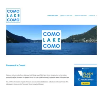 Comolakecomo.com(Dedicated to all things beautiful in Lake Como) Screenshot