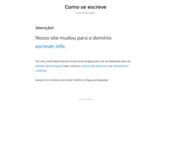 Comoseescreve.com(Como se escreve) Screenshot