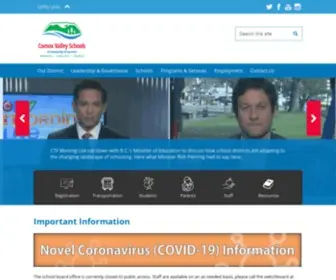 Comoxvalleyschools.ca(Comox Valley School District (SD 71)) Screenshot