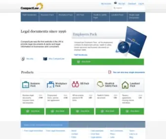 Compactlaw.co.uk(Legal Documents & Packs by) Screenshot