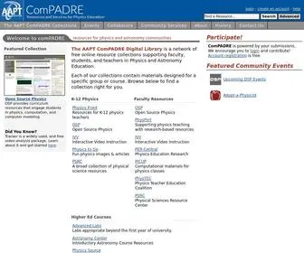 Compadre.org(American association of physics teachers) Screenshot