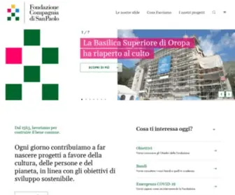 Compagniadisanpaolo.it(Fondazione Compagnia di San Paolo) Screenshot