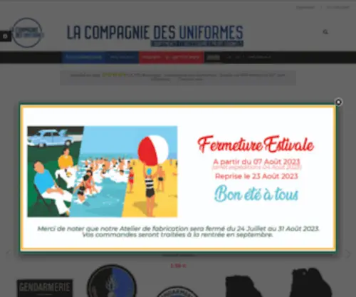 Compagnie-Des-Uniformes.com(Uniforme Gendarmerie) Screenshot