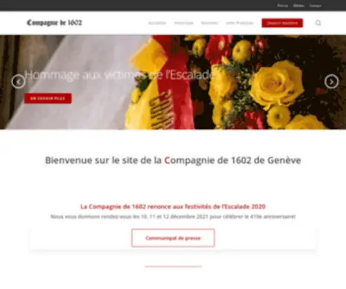 Compagniede1602.ch(Compagnie de 1602) Screenshot