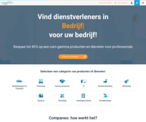 Companeo.nl(Aanbieders vergeleken en geselecteerd voor uw bedrijf) Screenshot