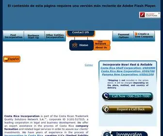 Companiescr.com(Quality Solutions Network S.A. through Costa Rica Incorporation) Screenshot