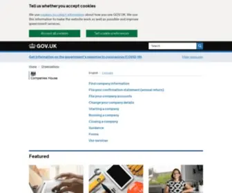 Companieshouse.gov.uk(Companies House) Screenshot