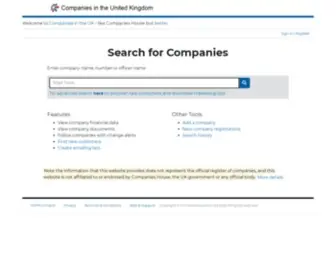 Companiesintheuk.co.uk(Companies In The UK) Screenshot