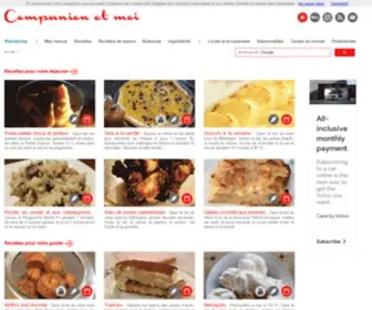 Companionetmoi.com(Recettes companion moulinex plats principaux) Screenshot