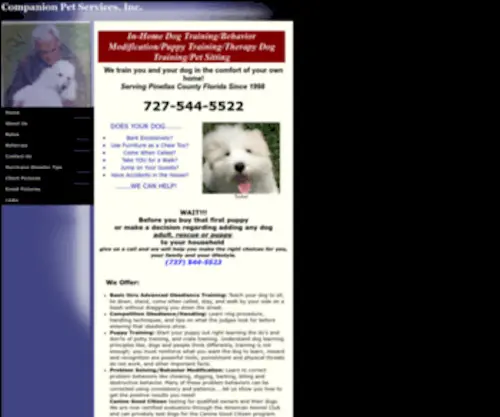 Companionpetservices.com(Companion Pet Services) Screenshot