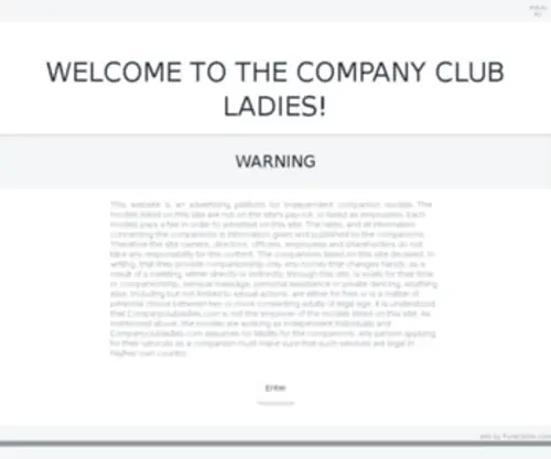 Companyclubladies.com(Advert escort company site) Screenshot