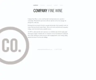 Companyfinewine.com(Company Fine Wine) Screenshot