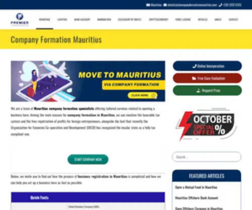 Companyformationmauritius.com(Company Formation in Mauritius) Screenshot