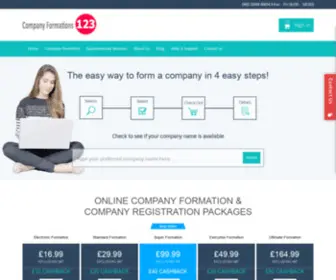 Companyformations123.co.uk(Company Formation) Screenshot