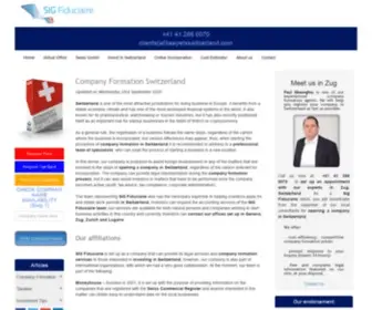 Companyformationswitzerland.com(Swiss Company Formation) Screenshot