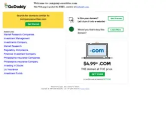 Companysecurities.com(Might be for sale) Screenshot