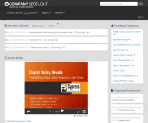 Companyspotlight.com(InvestorNetwork) Screenshot