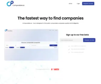 Comparables.ai(AI-Powered Company Data & Market Intelligence for M&A Professionals) Screenshot