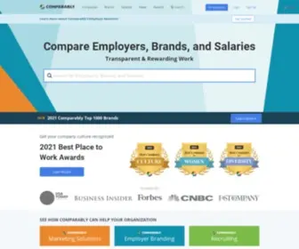 Comparably.com(Transparent Compensation & Culture) Screenshot