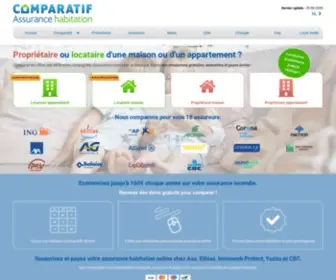 Comparatif-Assurance-Habitation.be(Comparez les prix de 17 compagnies d'assurance habitation en Belgique) Screenshot