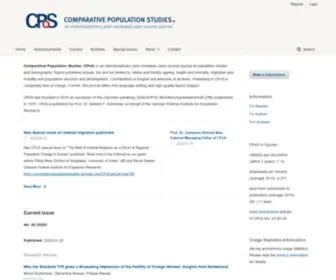 Comparativepopulationstudies.de(Comparative Population Studies) Screenshot