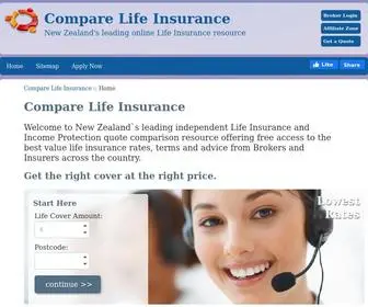 Compare-Life-Insurance.co.nz(Compare Life Insurance) Screenshot