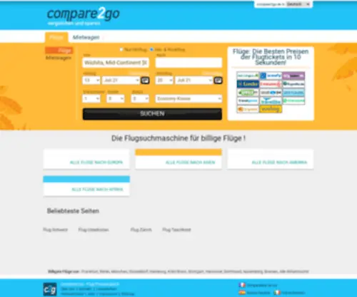Compare2GO.de(Flugticket) Screenshot