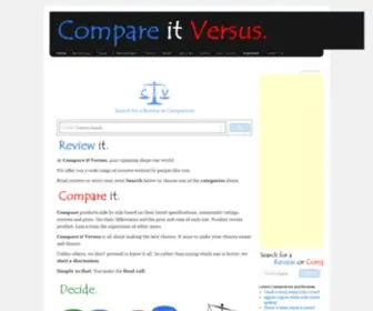 Compareitversus.com(Compare it Versus) Screenshot