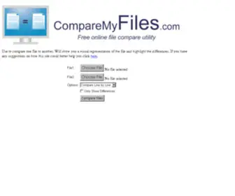 Comparemyfiles.com(Free Online File Compare Utility) Screenshot