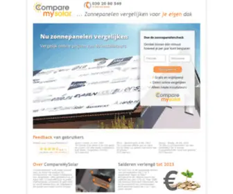 Comparemysolar.nl(Vergelijken van zonnepanelen prijs en installateurs CompareMySolar) Screenshot