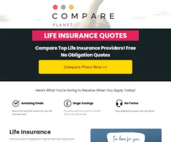 Compareplanet.co.uk(Compare life Insurance Quotes) Screenshot