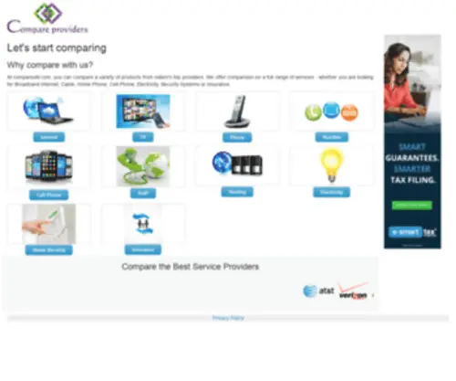 Compareutil.com(Compare Service Providers) Screenshot