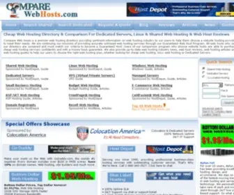 Comparewebhosts.com(Compare Web Hosting Services) Screenshot