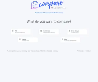 Comparewebservices.com(Compare VPS Hostings) Screenshot