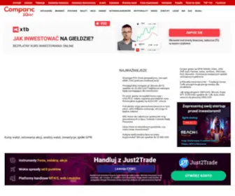 Comparic.pl(Waluty, notowania, inwestycje, giełda, spółki, akcje) Screenshot