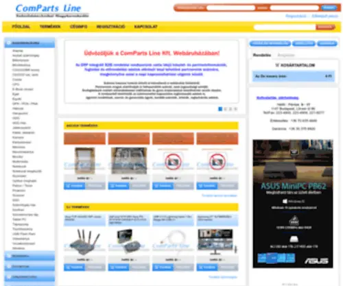 Compartsline.hu(ComParts Line Számítástechnikai Nagykereskedés) Screenshot