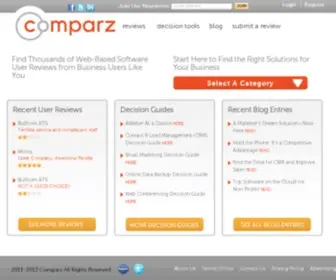 Comparz.com(Web-Based Business Software Reviews & Rankings) Screenshot